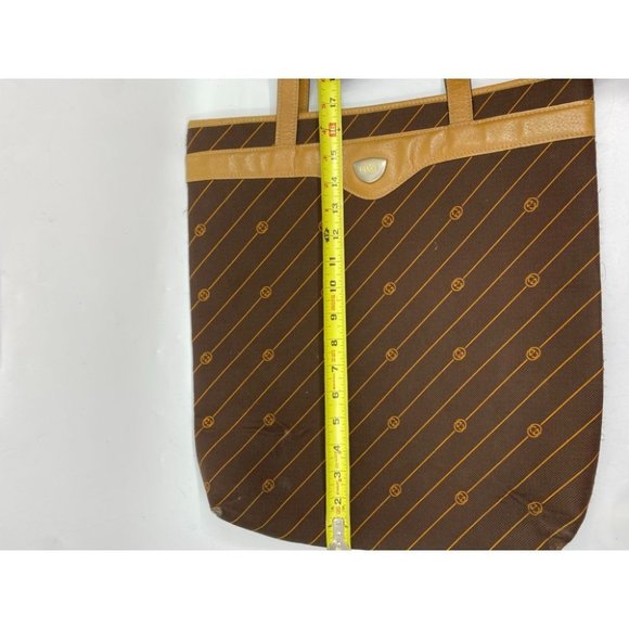 GUCCI Vintage XL Tote Bag in Canvas Fabric w/ - Picture 6 of 15